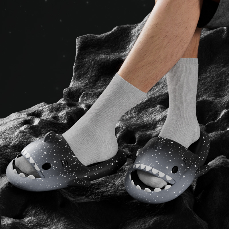 لطيف الكرتون القرش النعال للنس - مراجعة Men Shoes Men وسعره